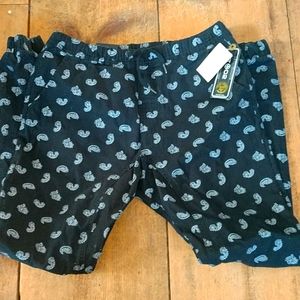 Black patterned Joggers